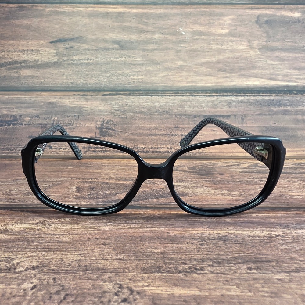 Coach HC 5001 Black Square Eyeglasses Rhinestone Butterfly Detail 52-16-125